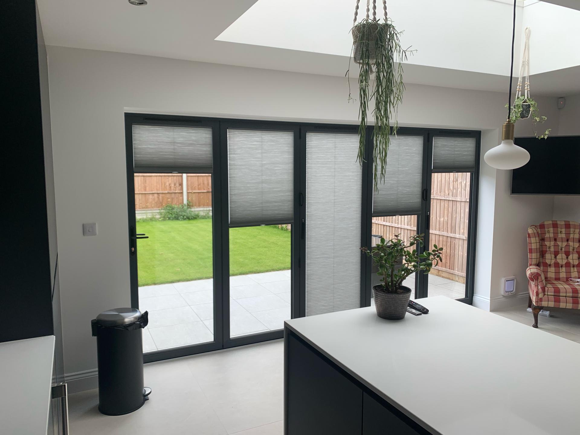 Perfect Fit Pleated Blinds Ideal for bi folding doors