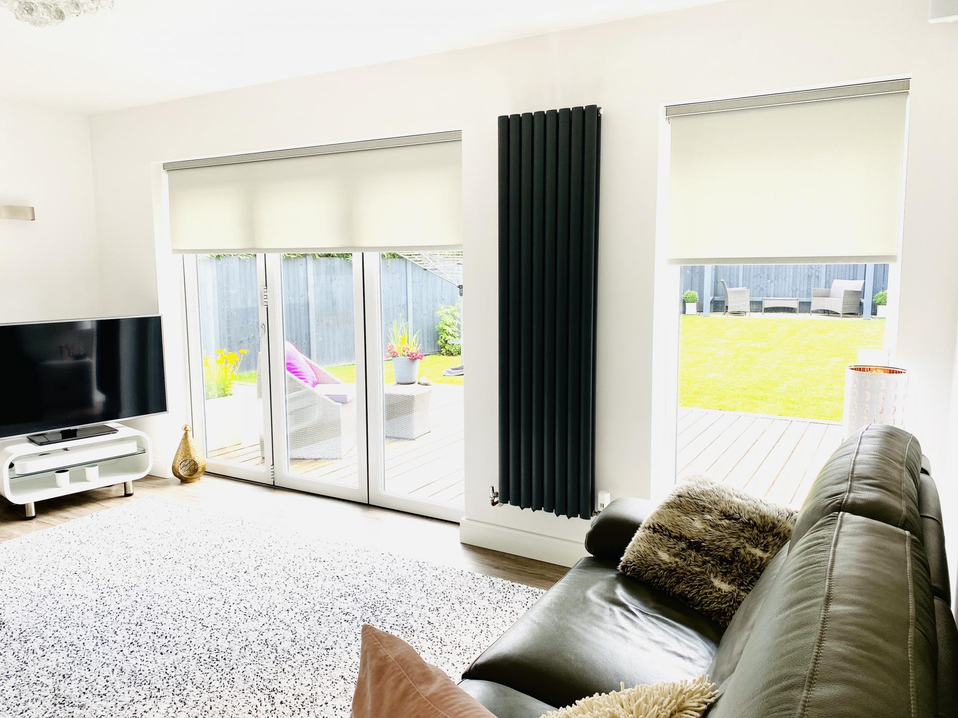 Motorised Roller Blinds Rechargable battery and opperated by remote control and Alexa