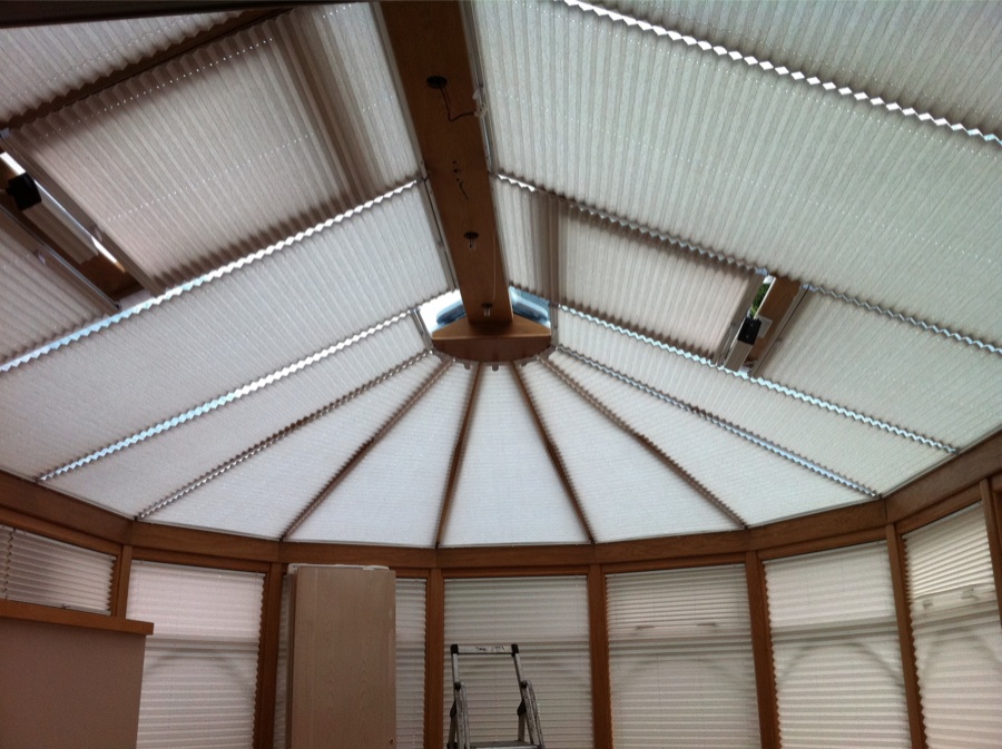 Pleated blinds fitted in Cheshunt  - Conservatory roof blinds -  Carolina Blinds