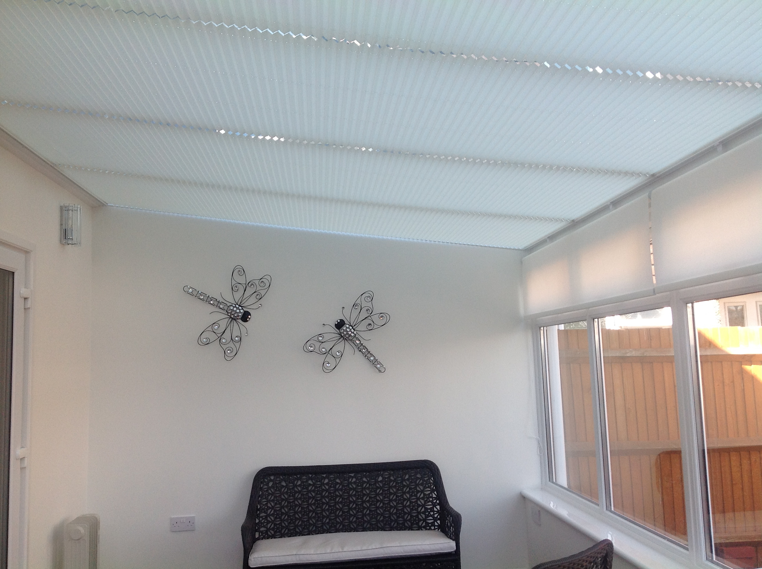 Pleated Roof blinds fitted in Harlow Essex  - Conservatory roof blinds -  Carolina Blinds