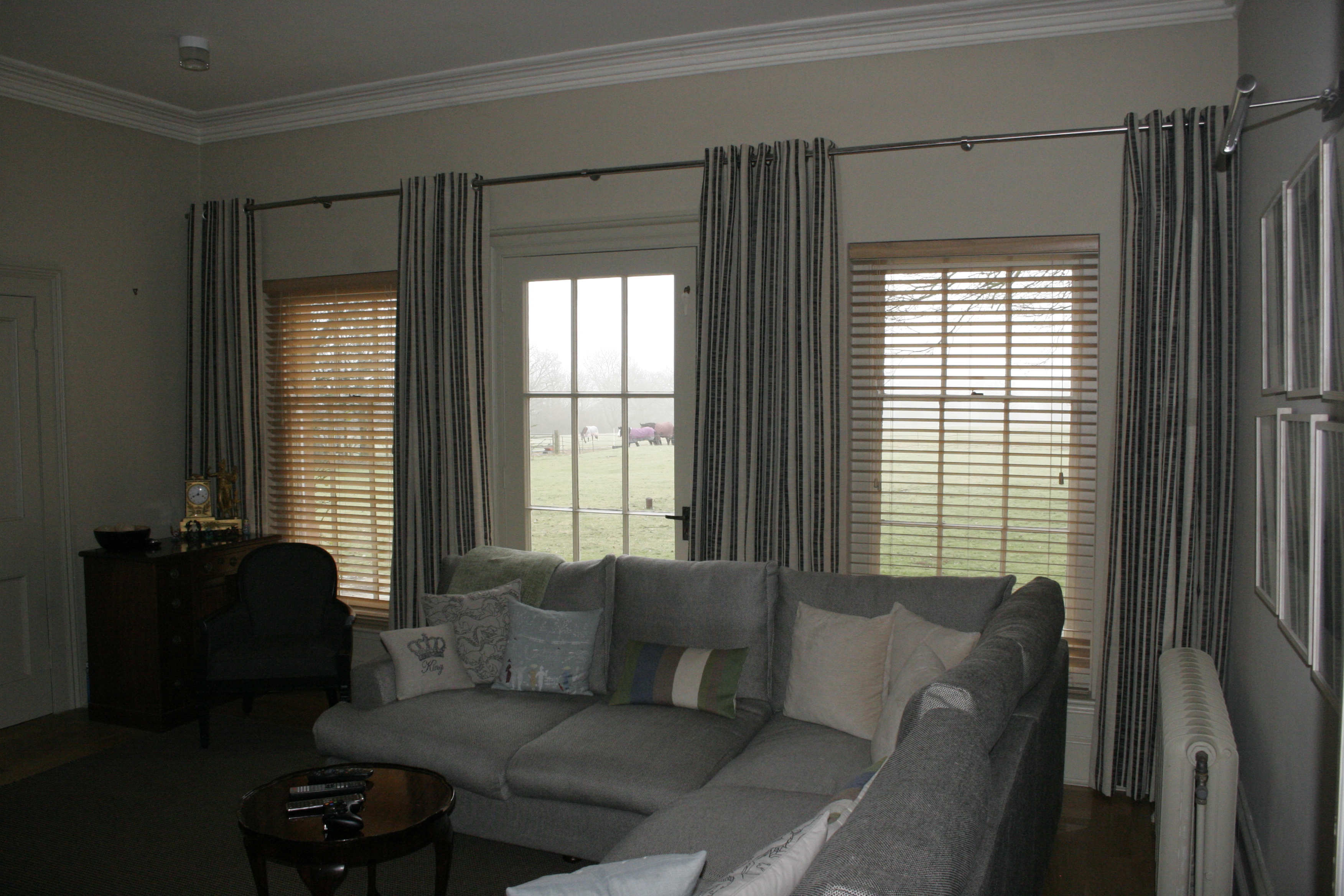 Eyelet curtains fitted in sitting room  - Soft furnishings -  Carolina Blinds