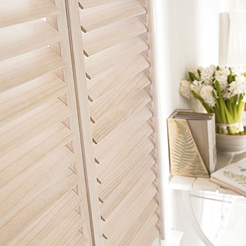 Light Oak Plantation Shutters Easy Tilt For A Modern Look